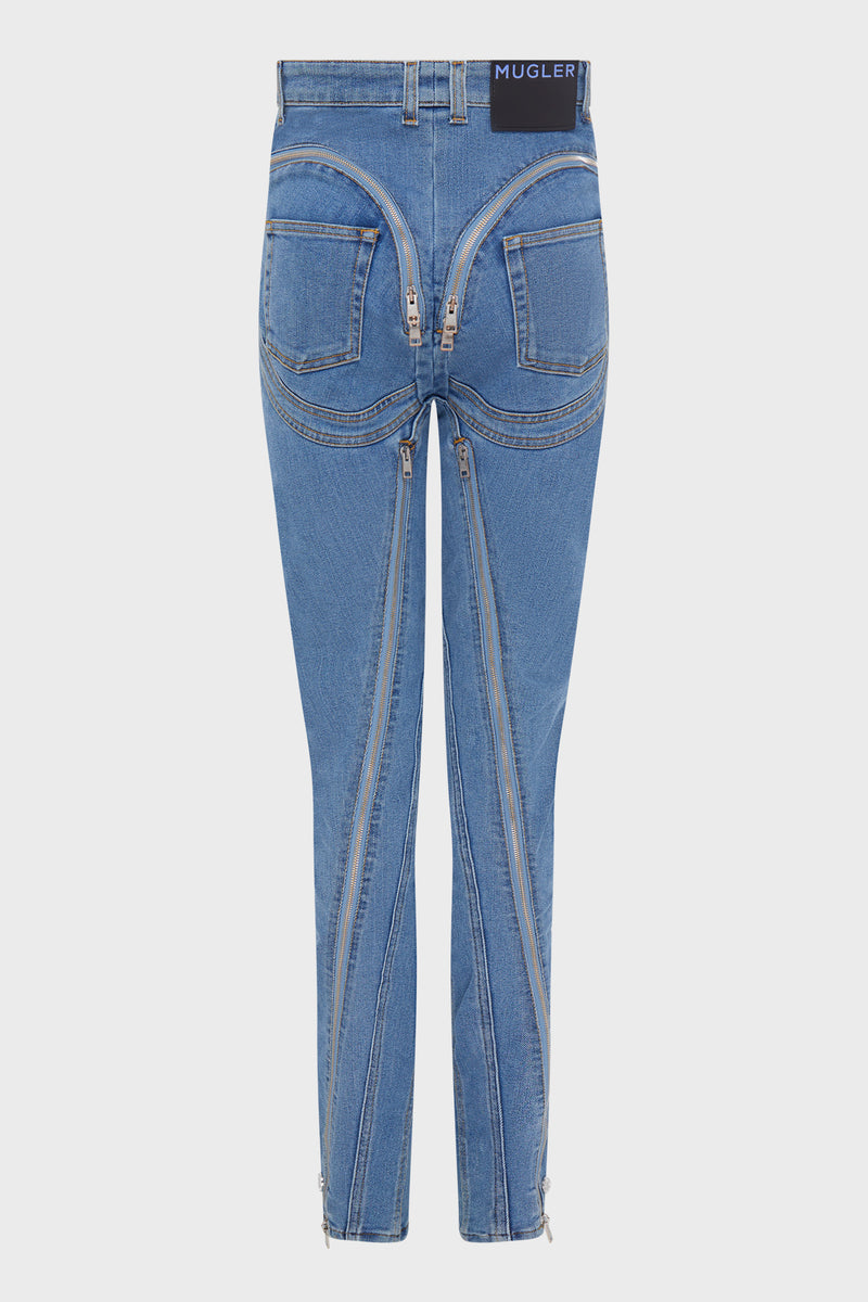 ZIPPED SPIRAL JEANS
