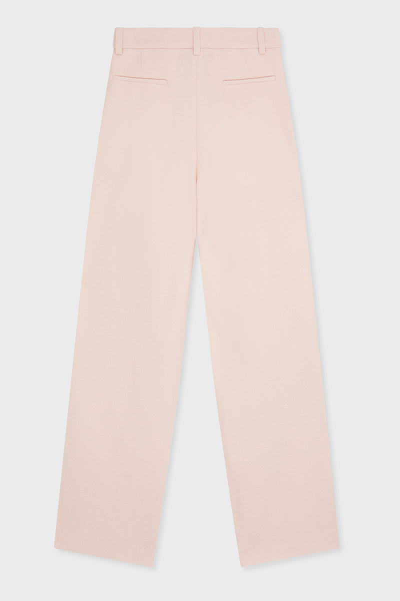 PINK WOOL TROUSERS