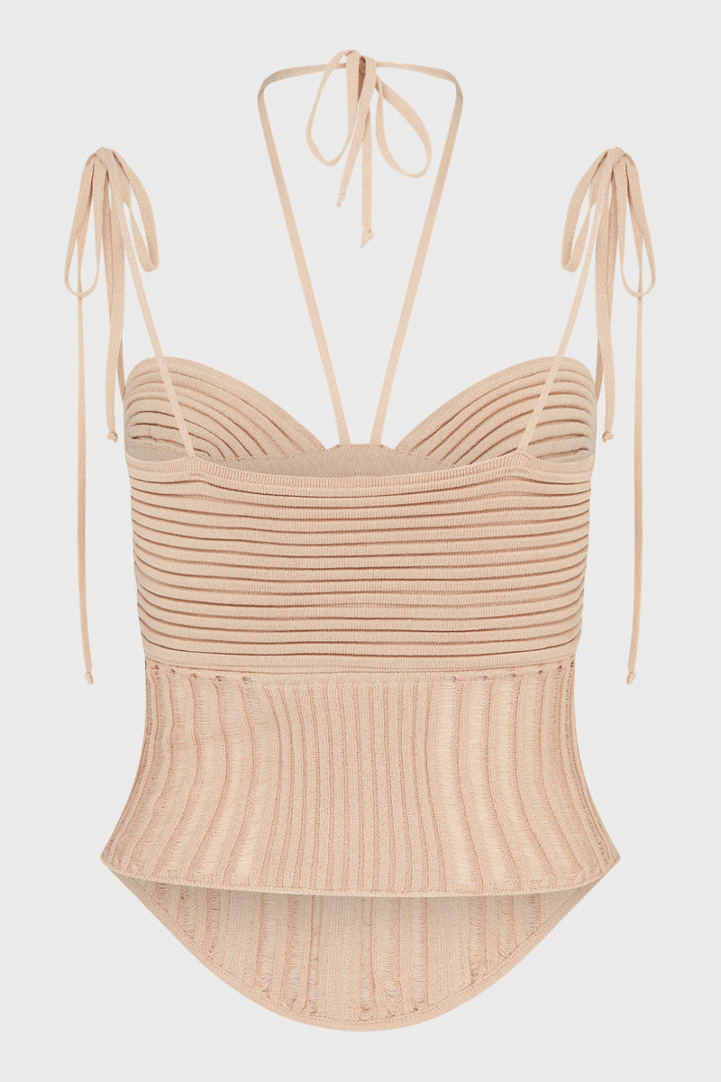 FLOATING RIB CORSET WITH SPIRAL DETAILS