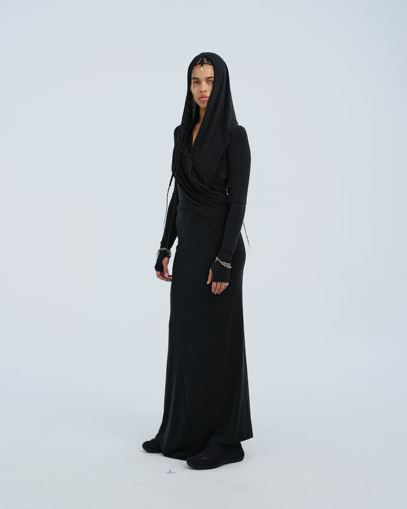 HOODED LONG DRESS