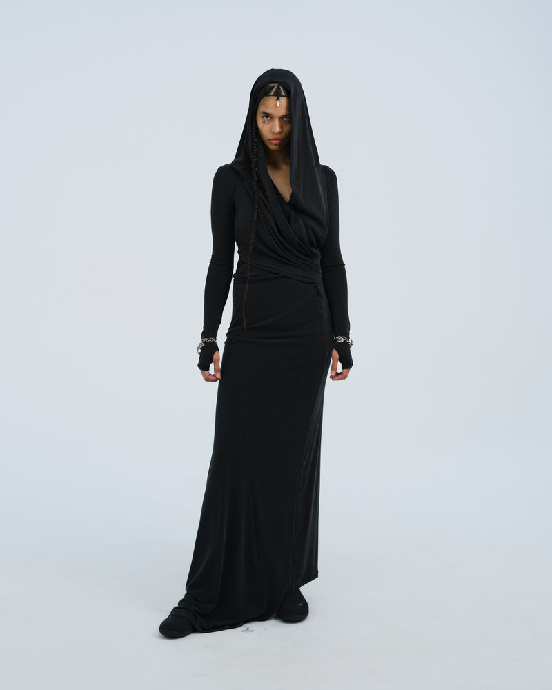 HOODED LONG DRESS