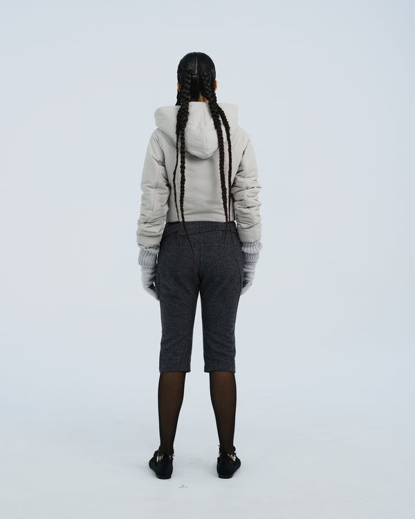 PADDED CROP JACKET w/ GLOVES FRENCH GREY