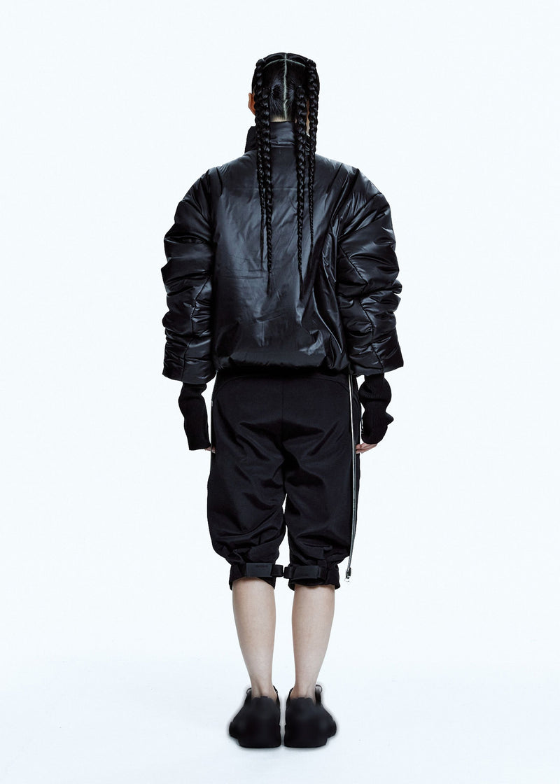 PADDED JACKET W/ BALACLAVA BLACK