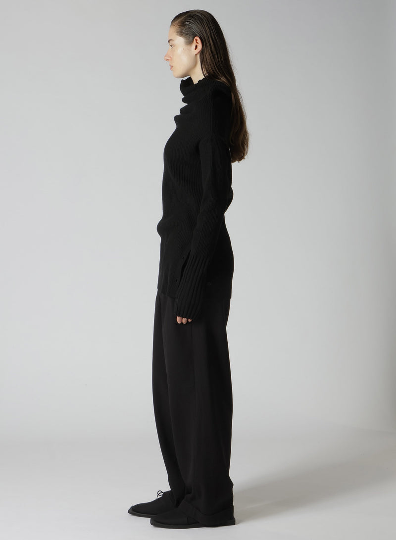 SIDE B DRAPED NECK PULLOVER