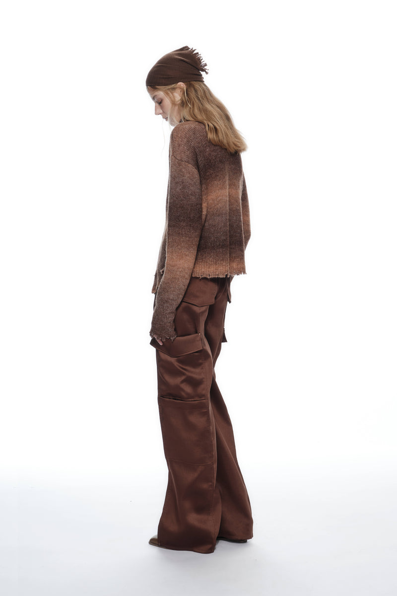 TAILORED STRAIGHTLEG CARGO PANTS REDDISH BROWN