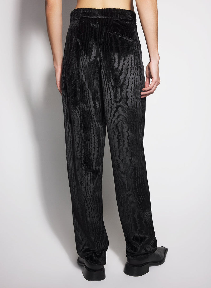 MOIRÉ VELVET TROUSERS