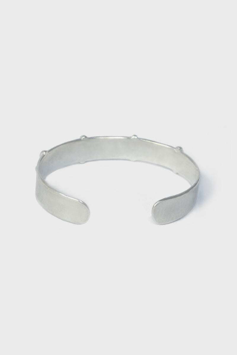 SILVER STITCHED CROSS BRACELET