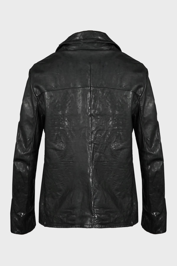 SHIRT COLLAR ZIP BLOUSON BLACK