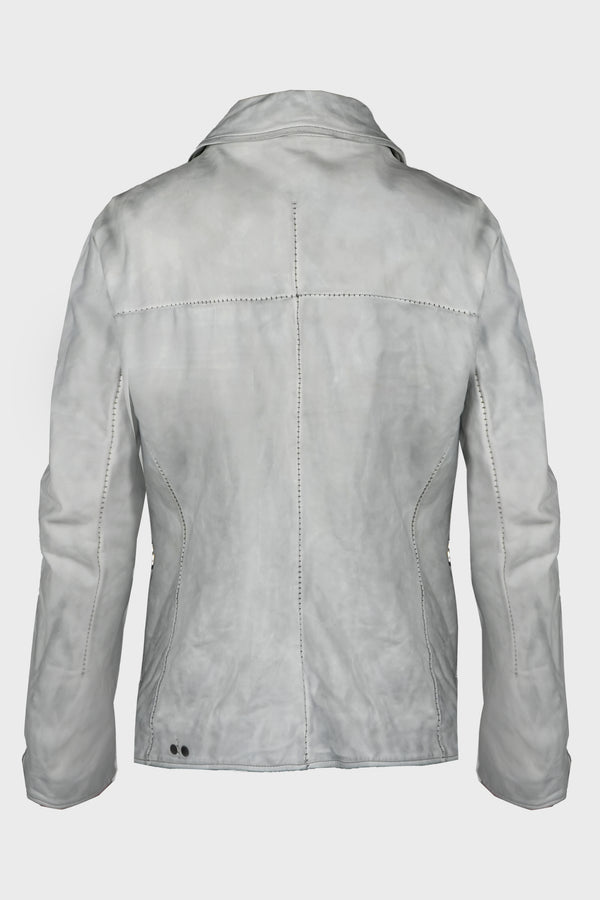 SHIRT COLLAR ZIP BLOUSON L.GREY