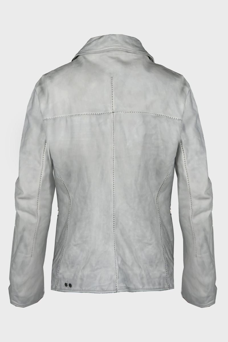 SHIRT COLLAR ZIP BLOUSON L.GREY