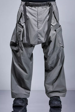 P30AL-E Encapsulated Nylon Ultrawide Drawcord Cargo Trouser - Grey