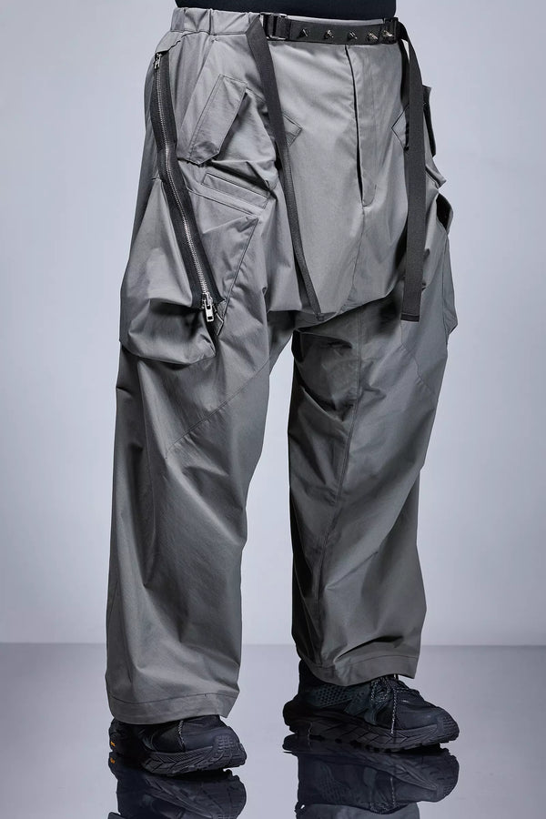 P30AL-E Encapsulated Nylon Ultrawide Drawcord Cargo Trouser - Grey