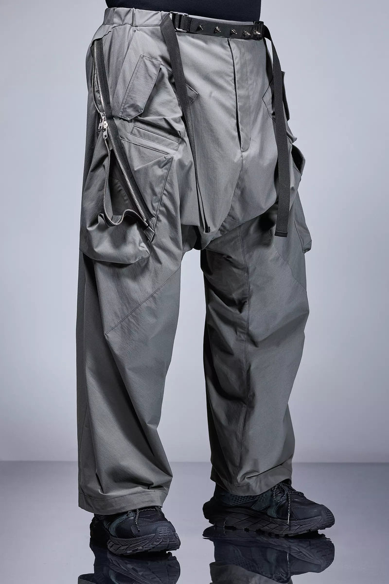 P30AL-E Encapsulated Nylon Ultrawide Drawcord Cargo Trouser - Grey