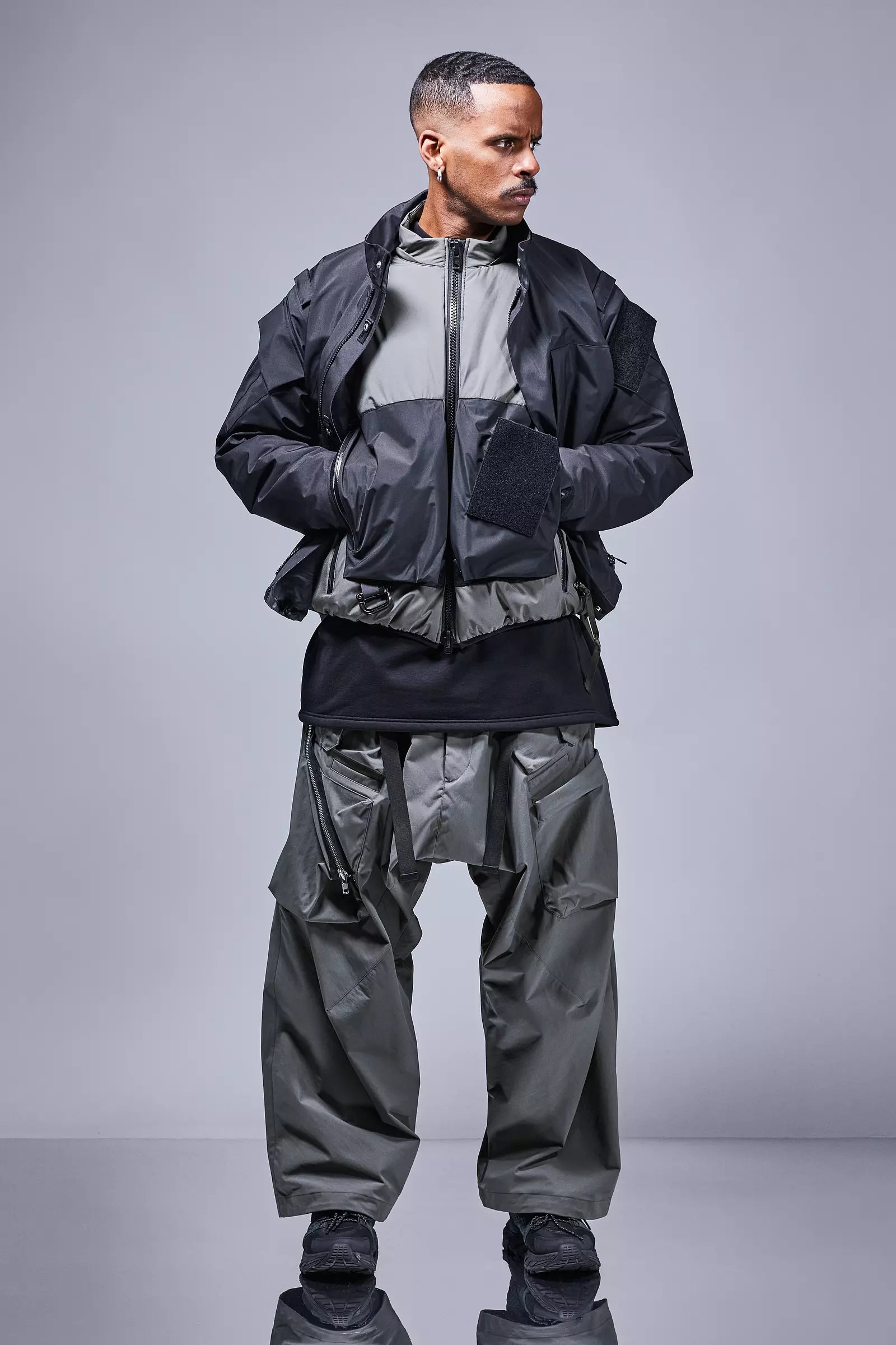 ジャケット・アウター Herringbone Work Bomber short Jac Gray ジャケット・アウター Herringbone Work Bomber short Jac Gray