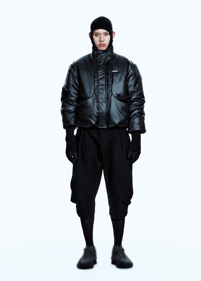 PADDED JACKET W/ BALACLAVA BLACK