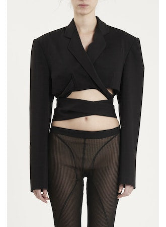 OVERLAPPING CROPPED JACKET
