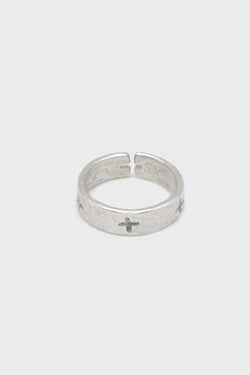 MULTIPLE CROSS CARVED RING