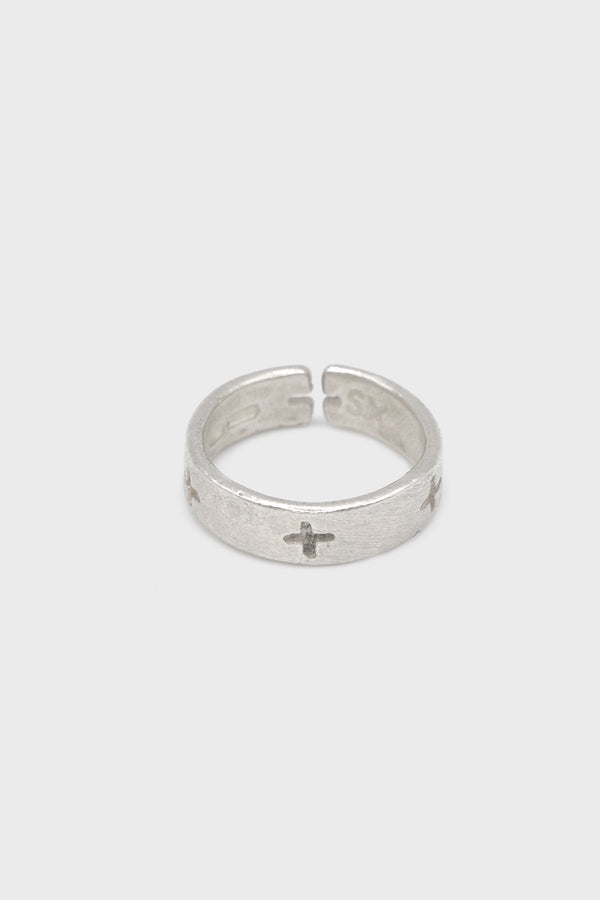 MULTIPLE CROSS CARVED RING
