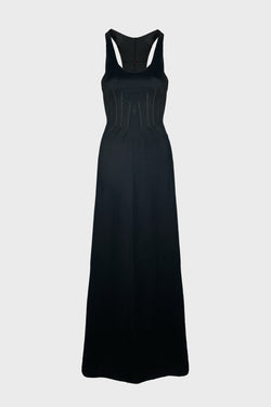 SCAR PLEATS LONG DRESS
