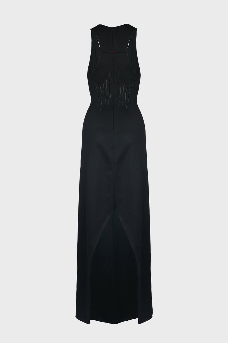 SCAR PLEATS LONG DRESS