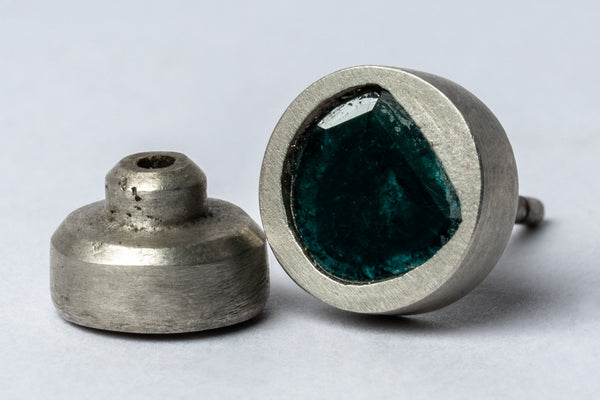 Stud Earring (0.2 CT, Blue Diamond Slab)