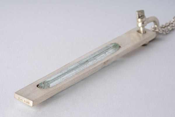 Plate Necklace (U-Bolt Var., Adaptation, Aquamarine, MA+AQU)