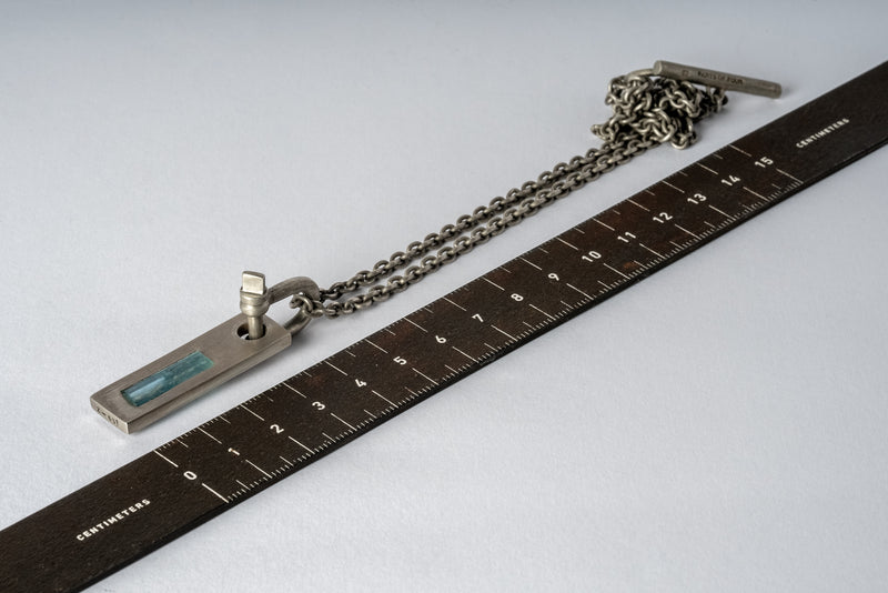 Plate Necklace (50cm, U-Bolt Var., Adaptation, Aquamarine, DA+AQU)