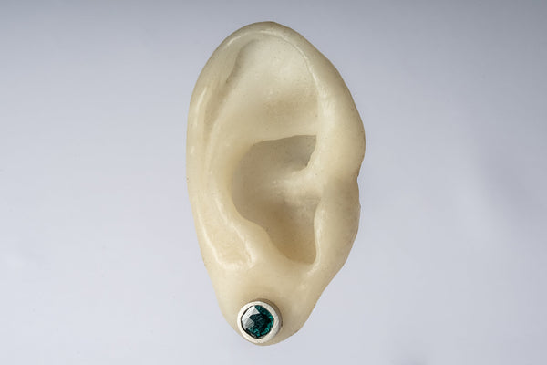 Stud Earring (0.2 CT, Blue Diamond Slab, MA+BDIA)