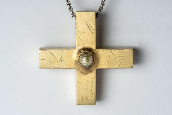 Plus Necklace (Golden Pearl, AG+DA+GPRL)