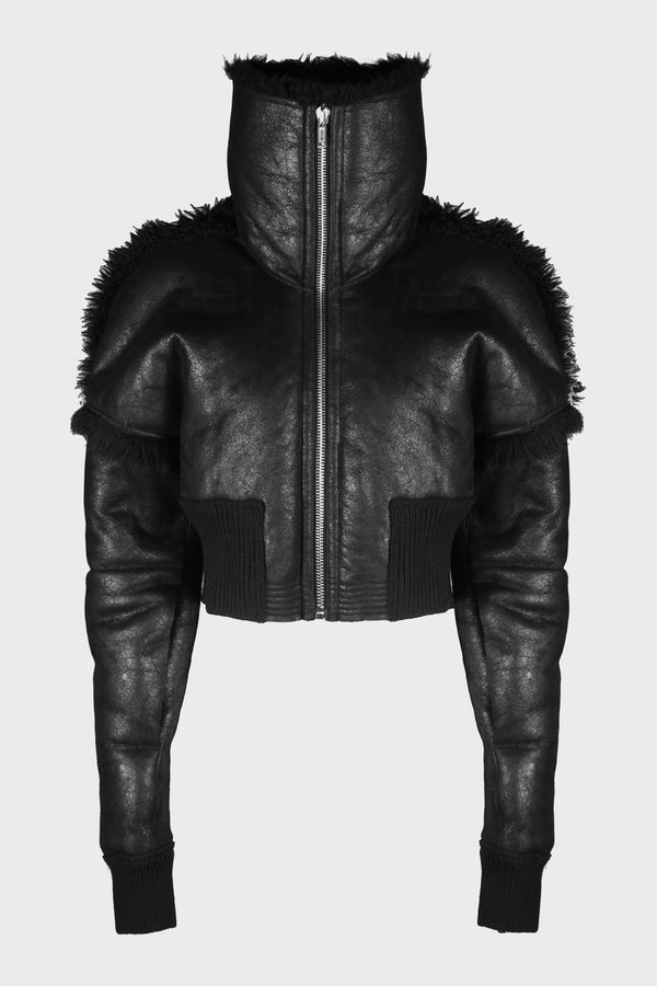FLIGHT JKT CROPPED BLACK WOMENS