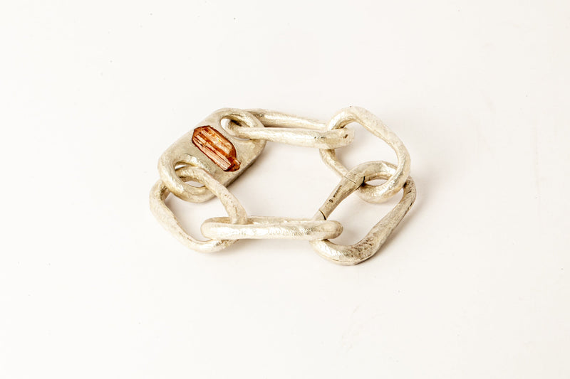 Roman Medium Link Bracelet w/ Medium Closed Link (Imperial Topaz)