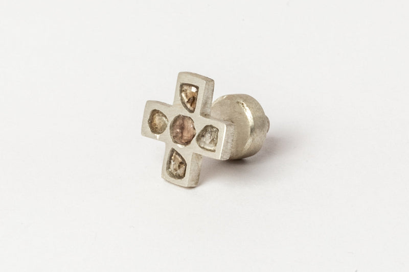 Plus Earring (Mega Pavé, 12mm, MA+DIA)