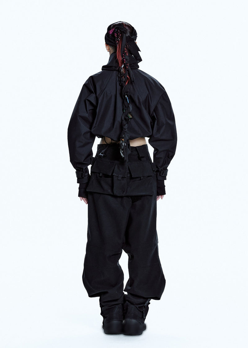 BIKER PANTS W/ DETACHABLE BAG