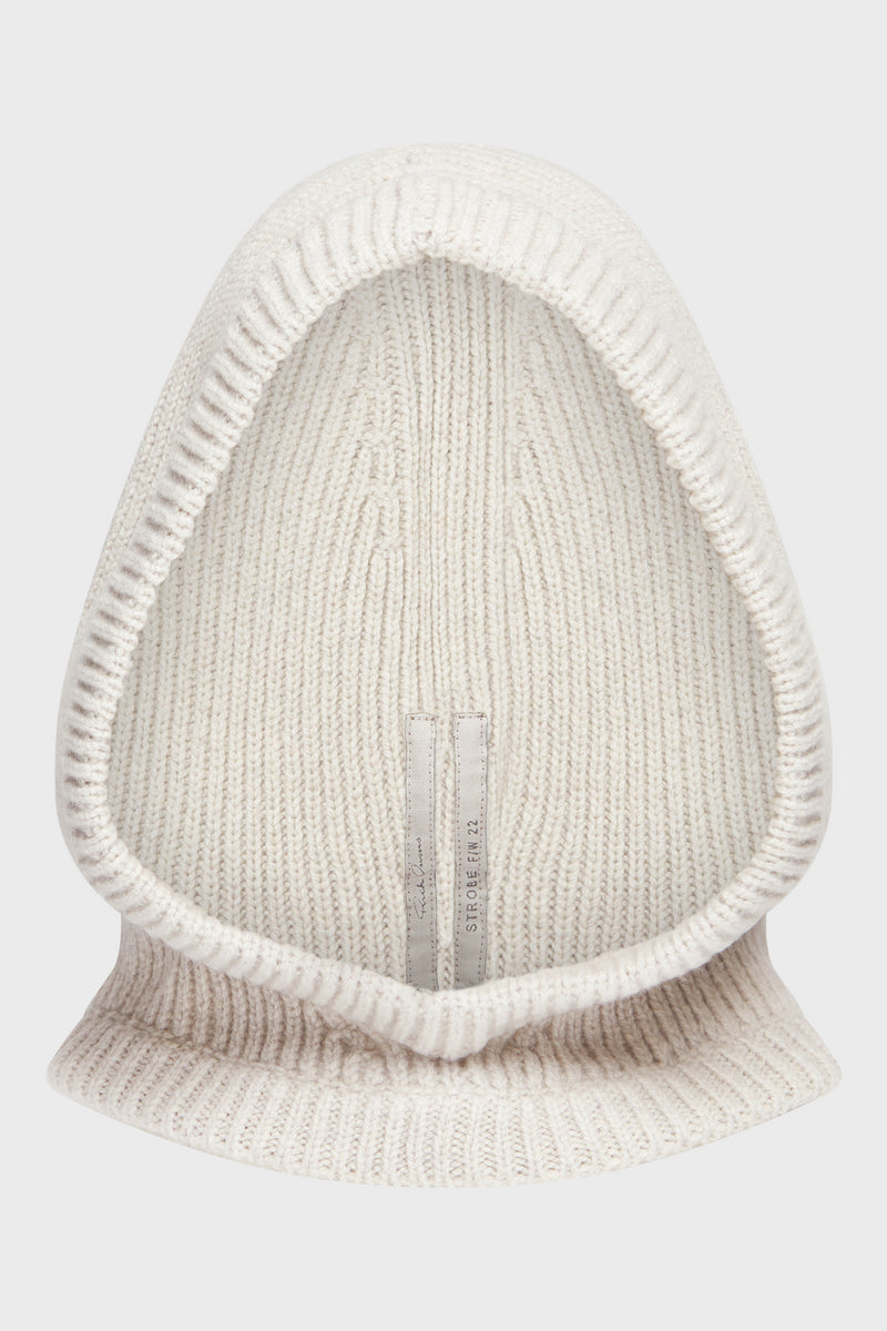 RICK OWENS - KNIT HOOD PEARL – LABSTORE LONDON