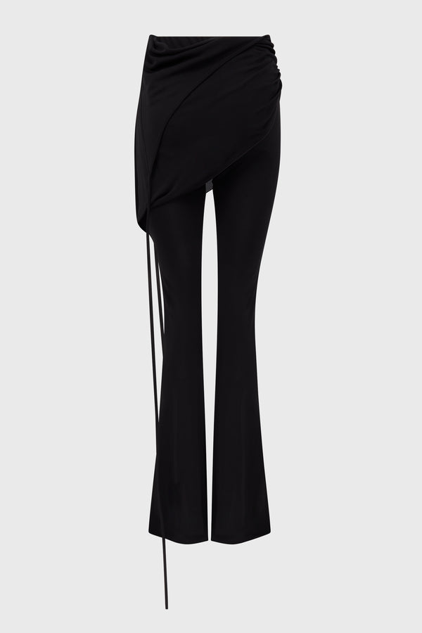 DRAPED JERSEY PANTS WITH STRAP