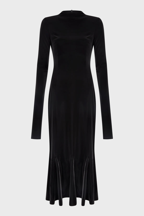 GOTH LATEX LONG DRESS