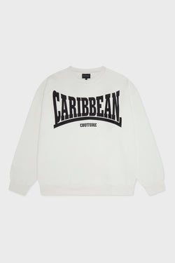 CREWNECK SWEATER CARIBBEAN COUTURE EMBROIDERY