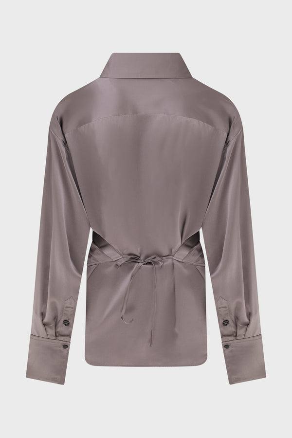 WRAP SHIRT ASH GREY