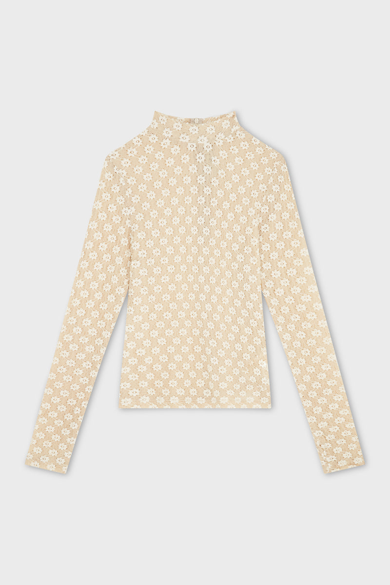 FLOWER JERSEY TOP