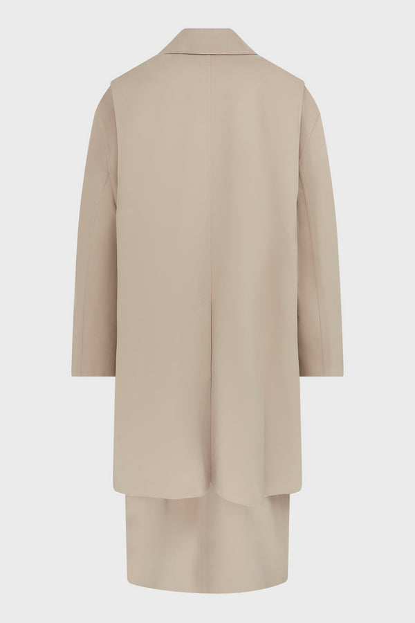 KHAKI LAYERED COAT