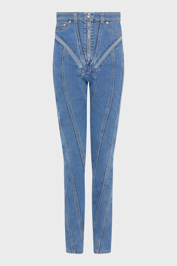 ZIPPED SPIRAL JEANS