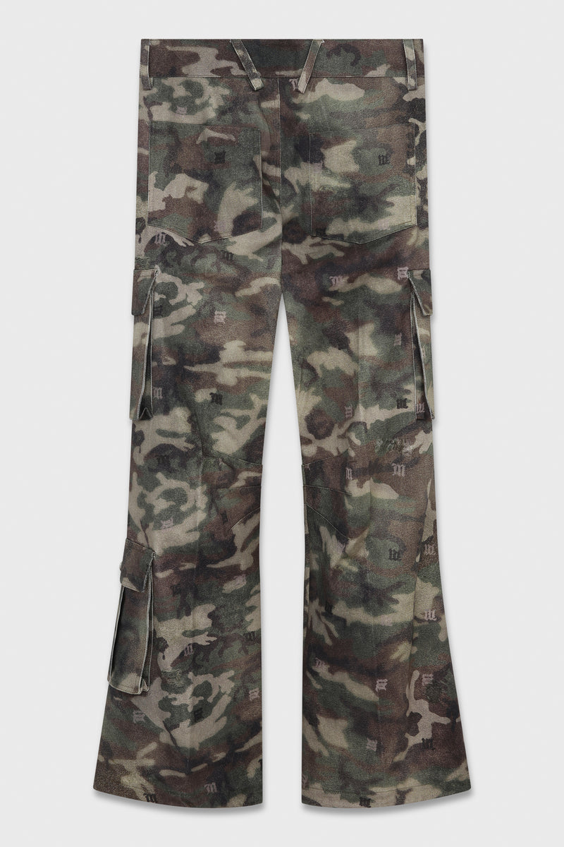 CAMO COTTON CARGO TROUSERS