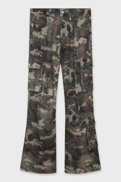 CAMO COTTON CARGO TROUSERS