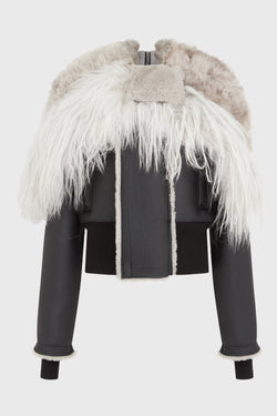 SHEARLING CROPPED ALICE PARKA WMNS