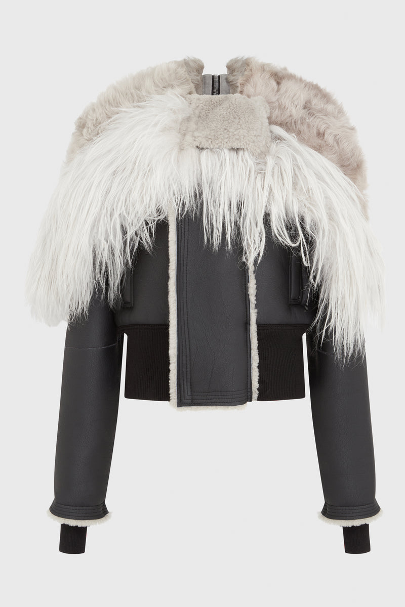 SHEARLING CROPPED ALICE PARKA WMNS