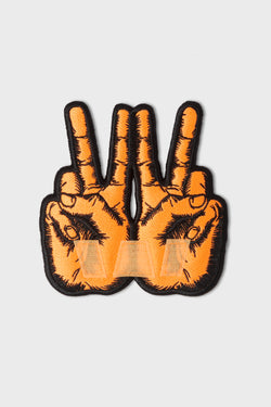 DETACHABLE PEACE PATCH FLUO ORANGE