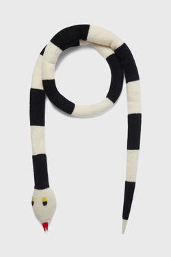 SNAKE SCARF 3D BLACK/WHITE