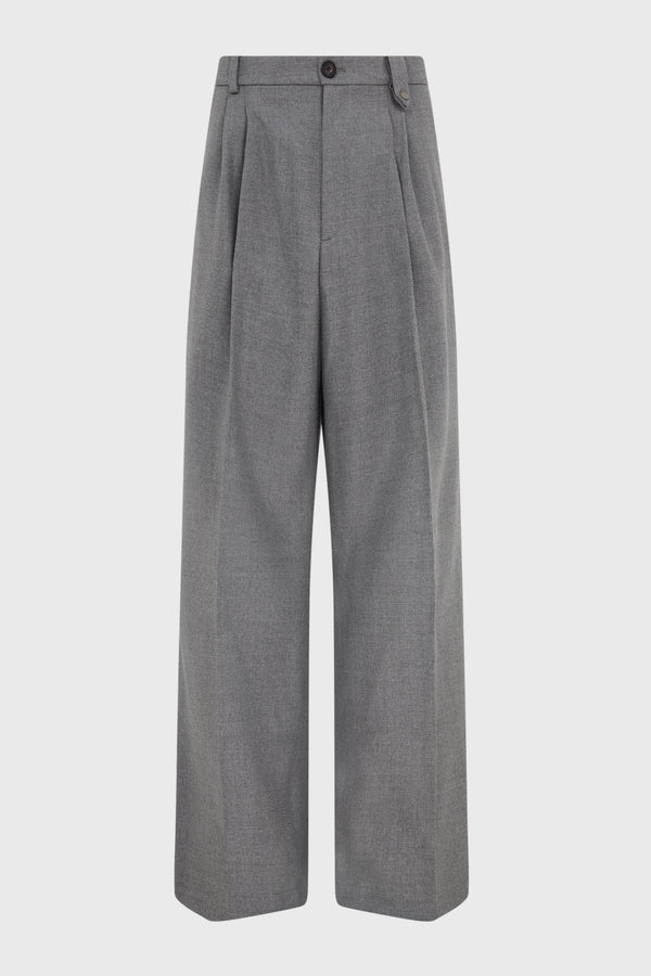 LARGE PANT GREY WOOL