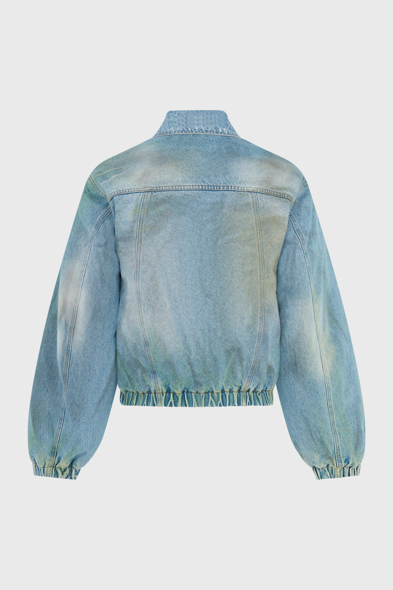 DENIM BOMBER BLUE