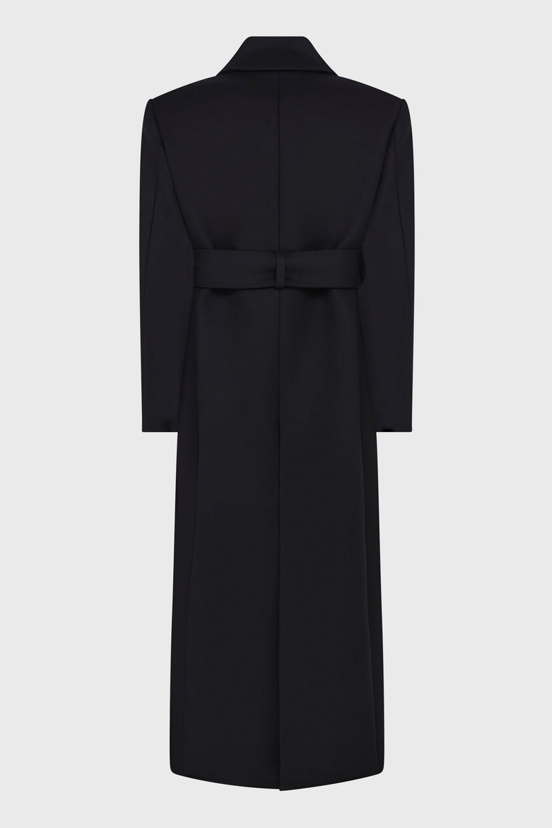 LONG EGONIC COAT BLACK THICK WOOL